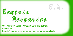 beatrix meszarics business card